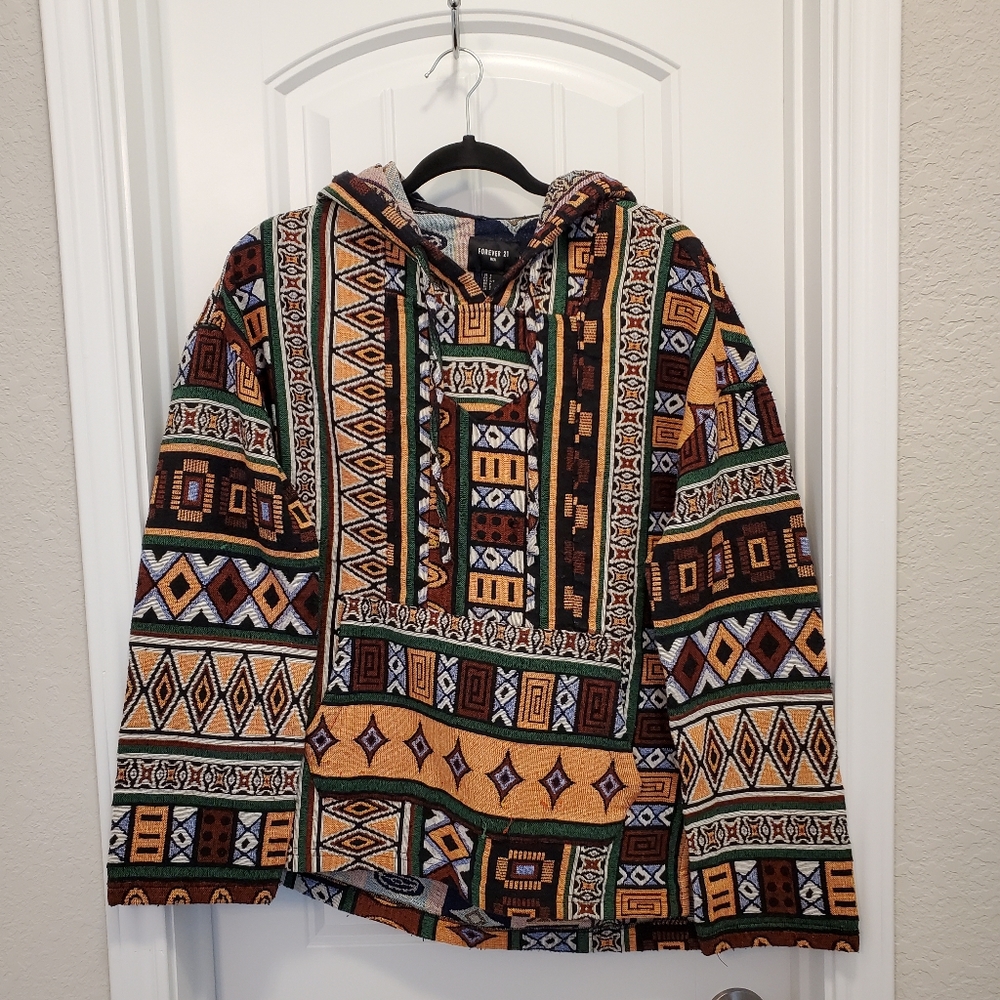 Forever 21 Men's Hooded Baja Jacket - S